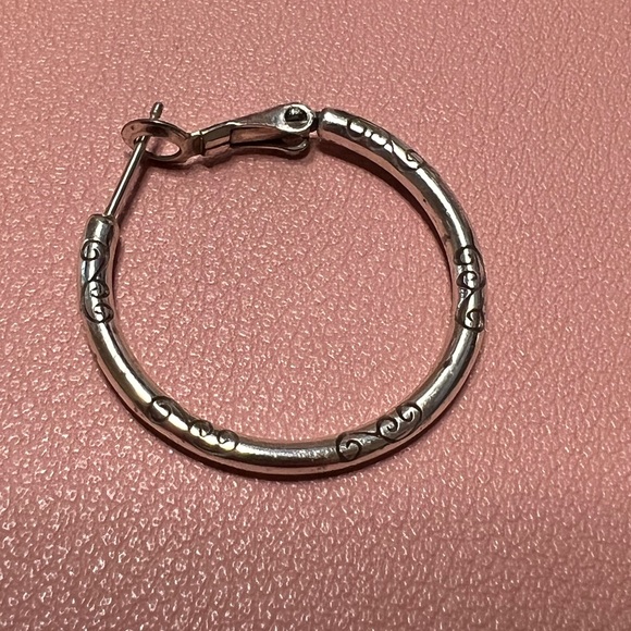 Brighton Silver Minimalist Hoop Earrings - Picture 3 of 6